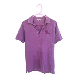 A large slim magenta Burberry shirt